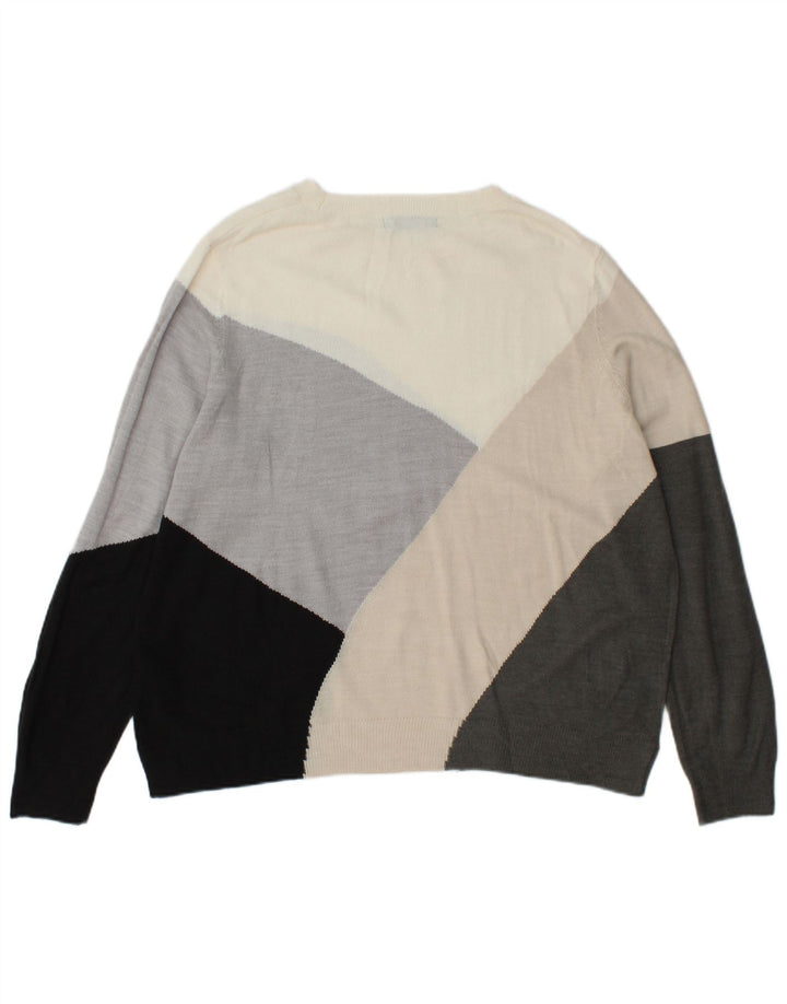 Marks & Spencer Damski sweter z dekoltem w łódkę, UK 16, duży, szary