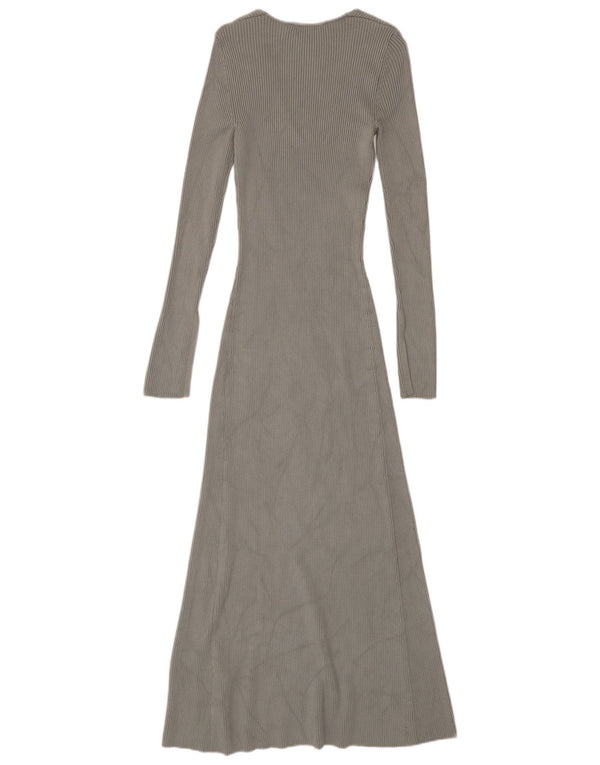 Sukienka damska Zara Maxi Jumper Dress UK 8 Small Szara wiskoza