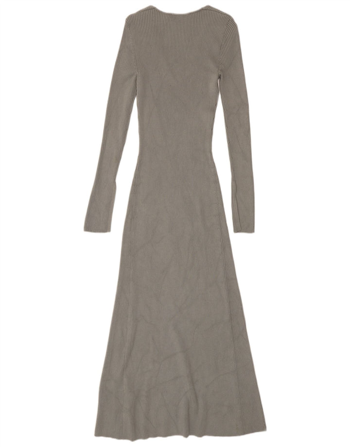 Sukienka damska Zara Maxi Jumper Dress UK 8 Small Szara wiskoza