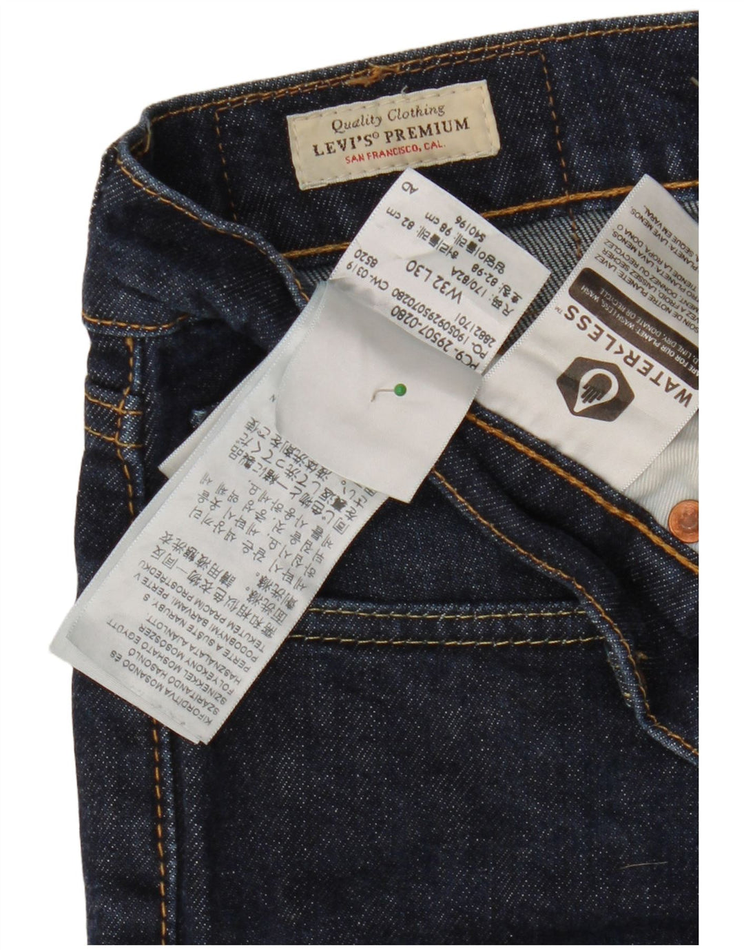 Damskie jeansy LEVI'S 502 Straight W32 L30 Niebieskie bawełniane