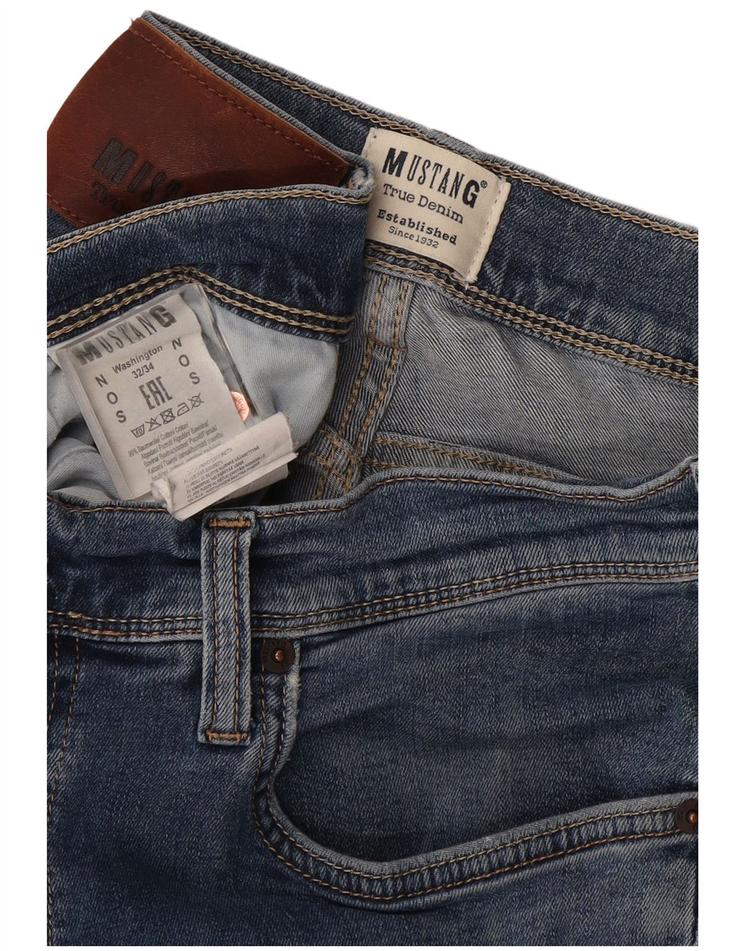 Męskie jeansy Mustang Washington Slim W32 L34 Niebieskie bawełniane