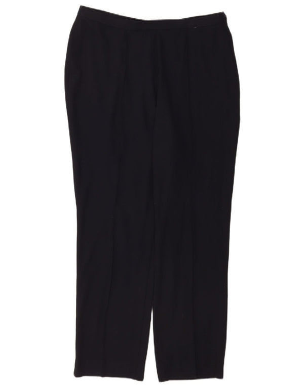 Marks & Spencer Damskie spodnie codzienne z wysokim stanem UK 16, duże W34 L28 Granatowe