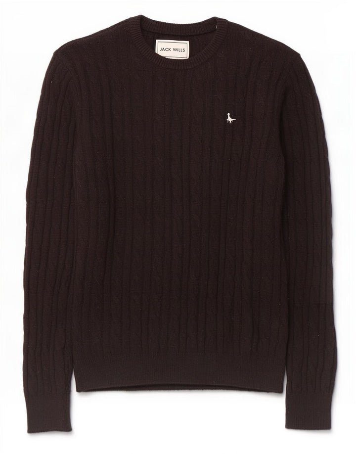 Męski sweter Jack Wills z dekoltem w łódkę, średni czarny nylon