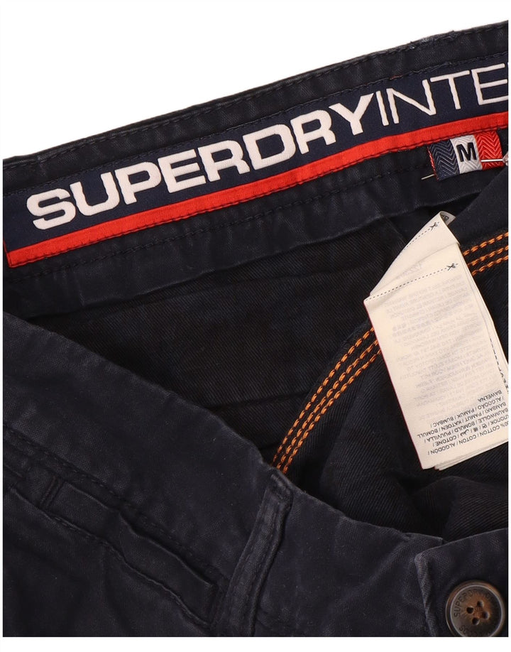 Męskie spodenki chino Superdry, średnie W32, granatowe, bawełniane