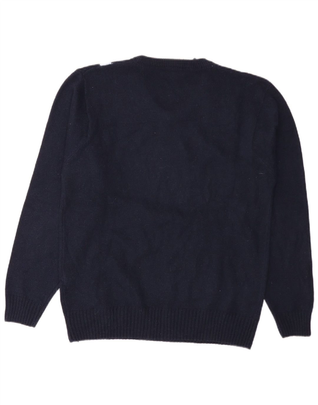 Męski sweter New Sensation z dekoltem w kształcie litery V, duży granatowy Argyle/Diament