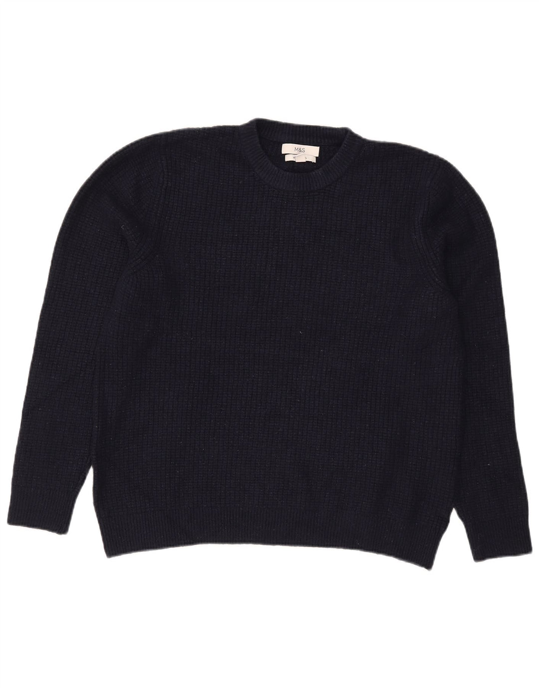 Sweter damski Marks & Spencer z okrągłym dekoltem, UK 16, duży, granatowy