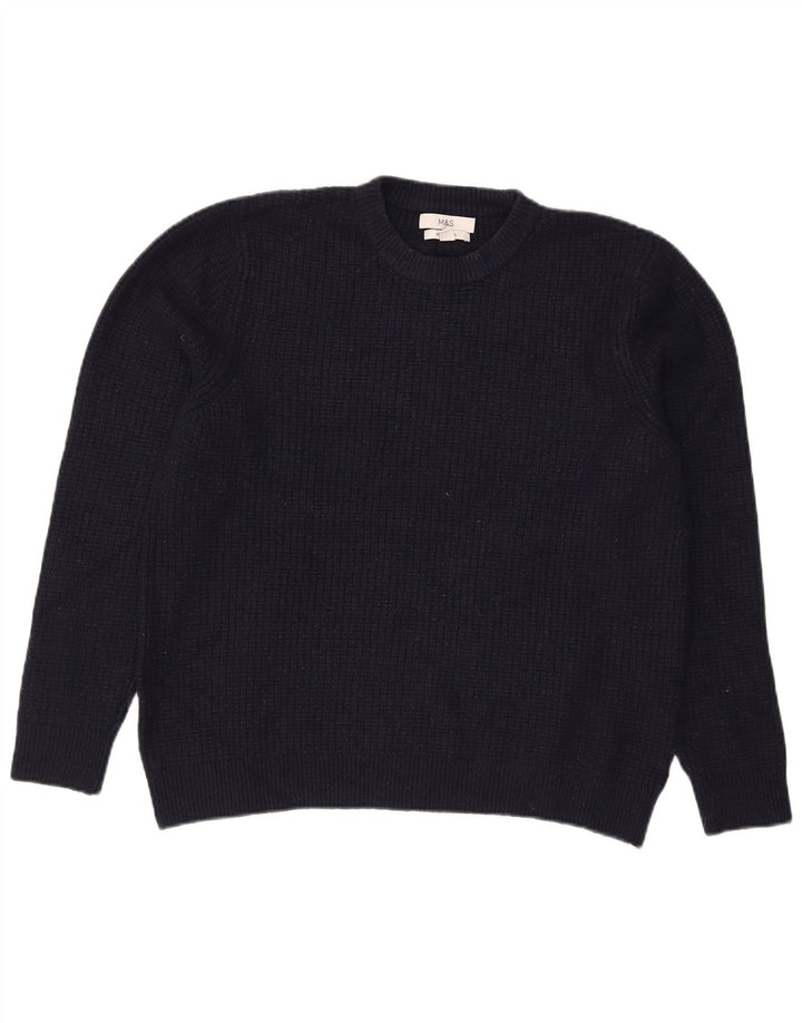 Sweter damski Marks & Spencer z okrągłym dekoltem, UK 16, duży, granatowy