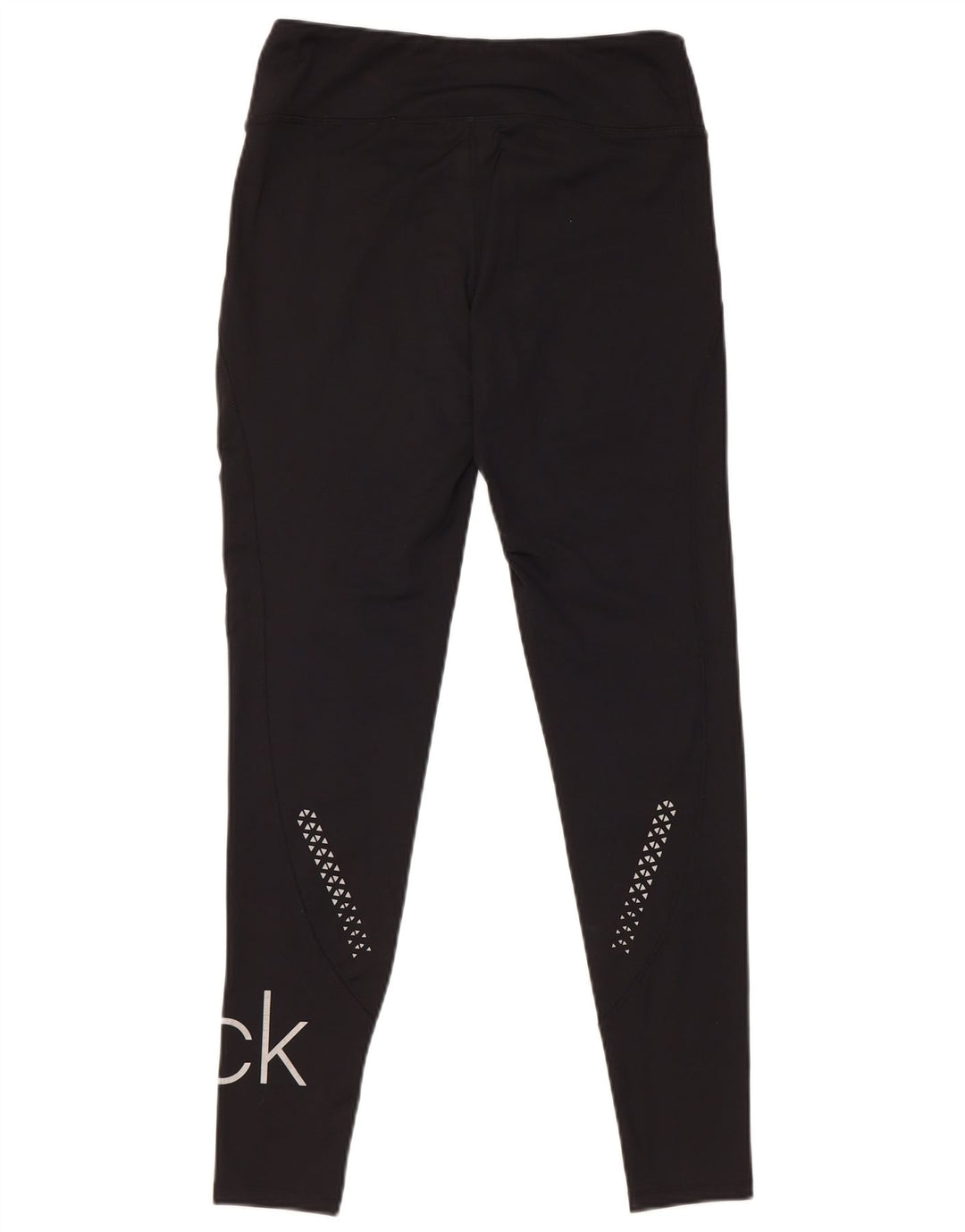 Damskie legginsy golfowe Calvin Klein z grafiką UK 10, małe, czarne, poliestrowe
