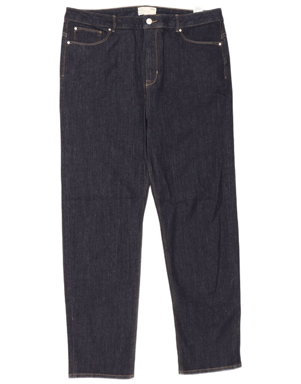 Marks & Spencer Damskie Sienna Straight Jeans UK 20 2XL W38 L30 Granatowe