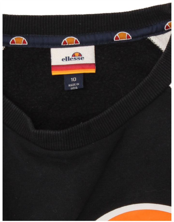 Damska bluza Ellesse Graphic Jumper UK 10 Small Black Colorblock
