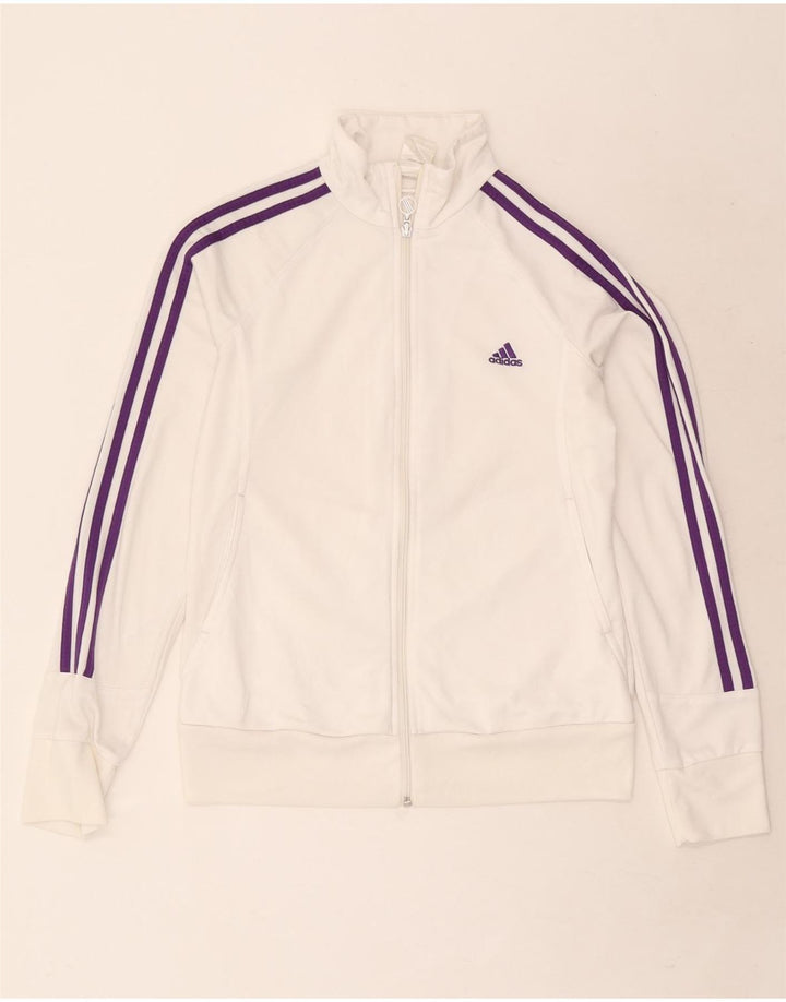 Damska bluza dresowa Adidas UK 12/14 Średni biały poliester