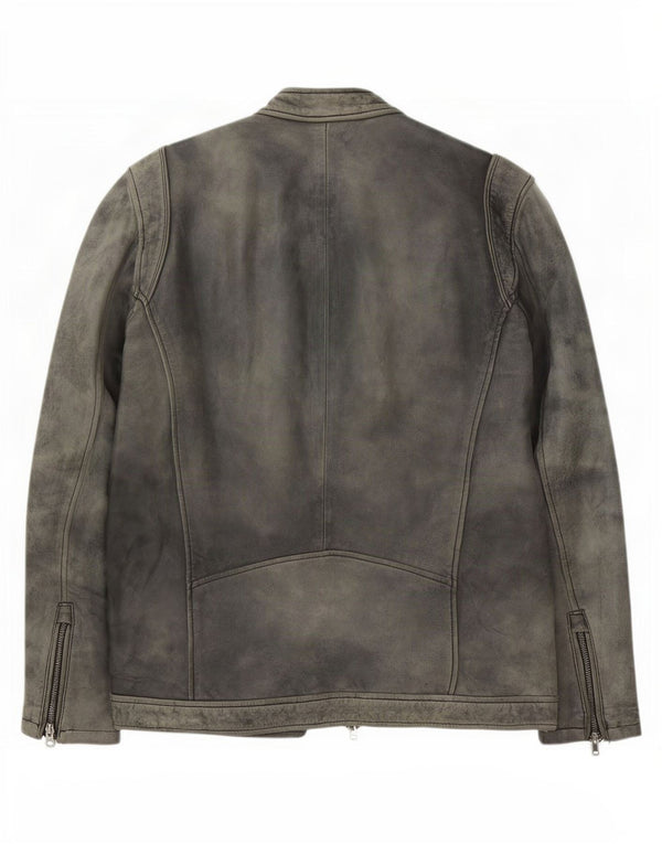 Męska kurtka skórzana PEPE Jeans UK 44 2XL szara