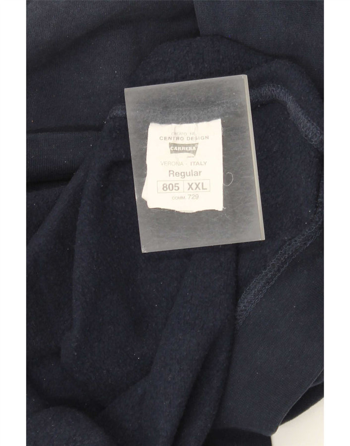 Męska bluza z grafiką Carrera, sweter 2XL, granatowa, bawełniana