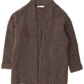 Damski sweter oversize z długimi rękawami i otwartym kardiganem Zara UK 10 Small, szara wełna