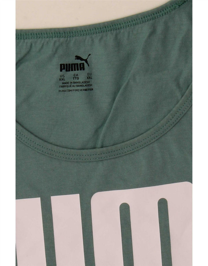Męska kamizelka z grafiką Puma 2XL w kolorze zielonym