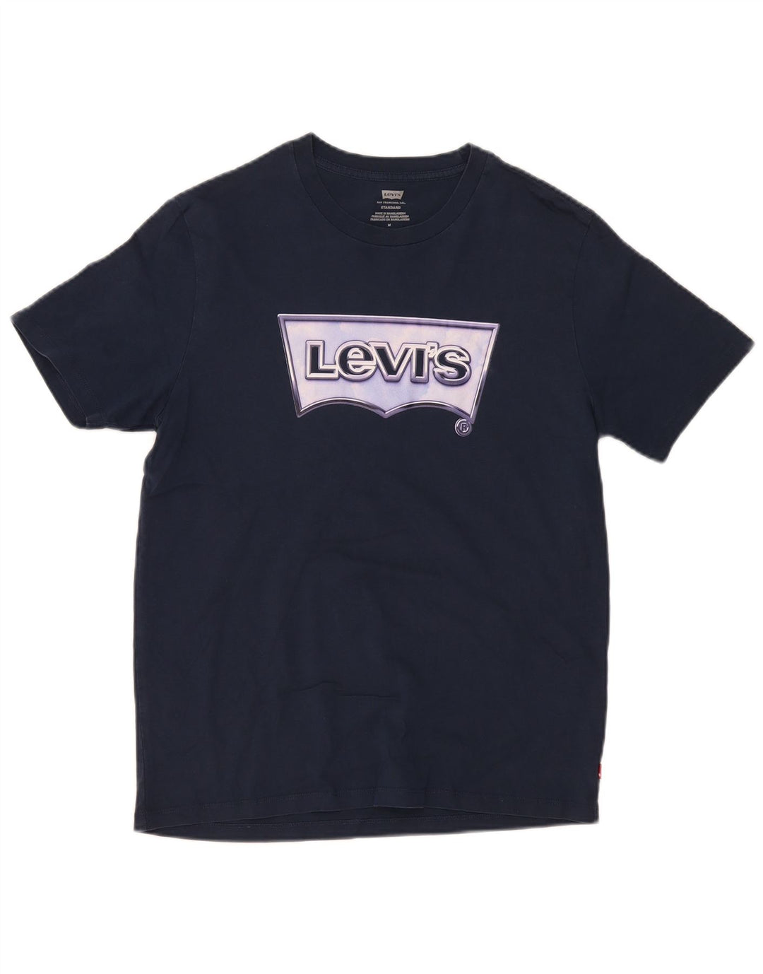 Męska koszulka Levi's o standardowym kroju z grafiką, średnia, granatowa bawełna