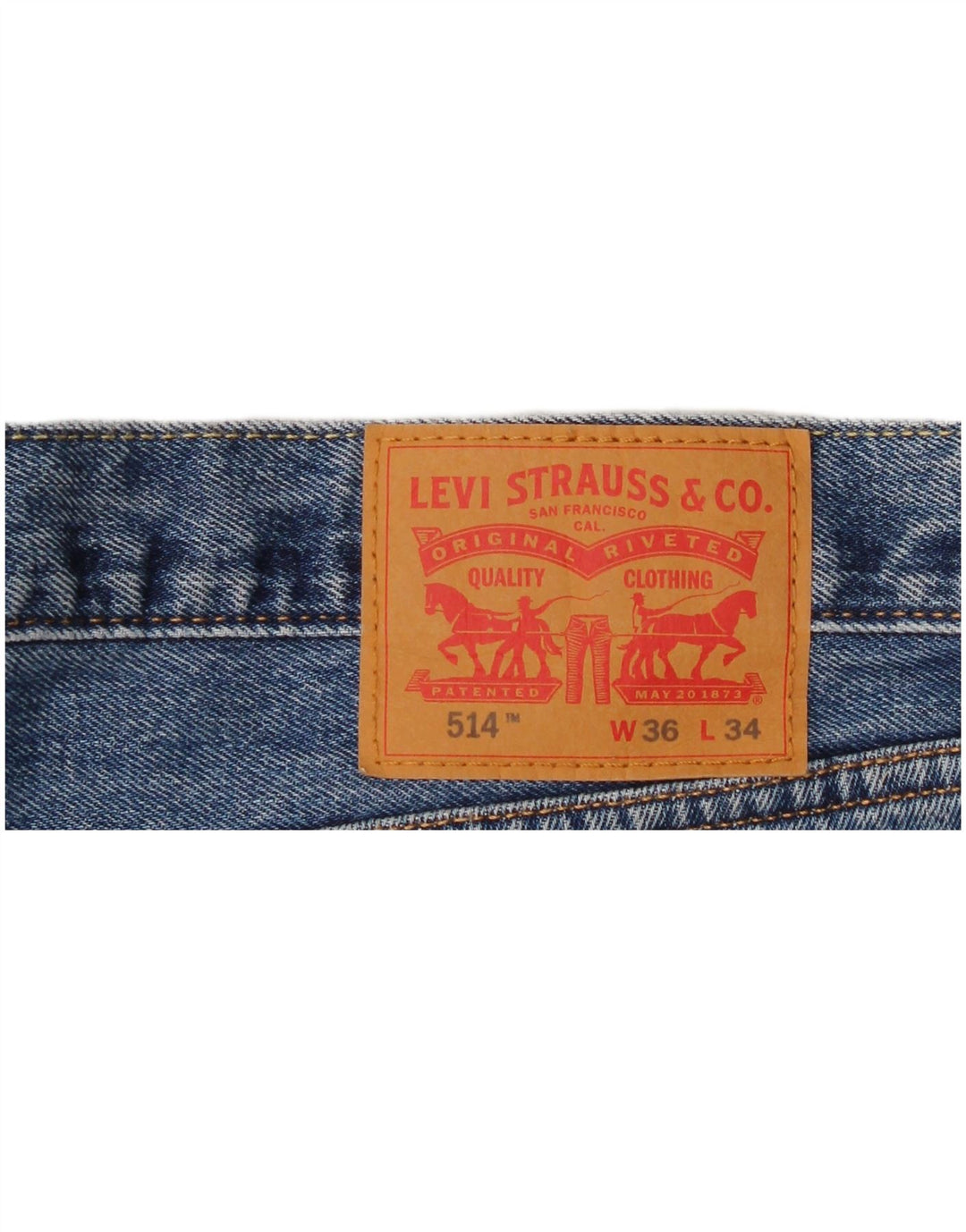 Męskie jeansy Levi's 514 Straight W36 L34 Niebieskie bawełniane