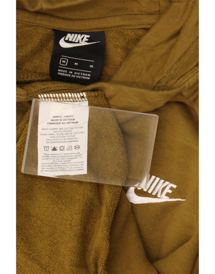 NIKE Womens Hoodie Jumper UK 14 Medium Khaki Cotton Vintage Nike and Second-Hand Nike from Messina Hembry 