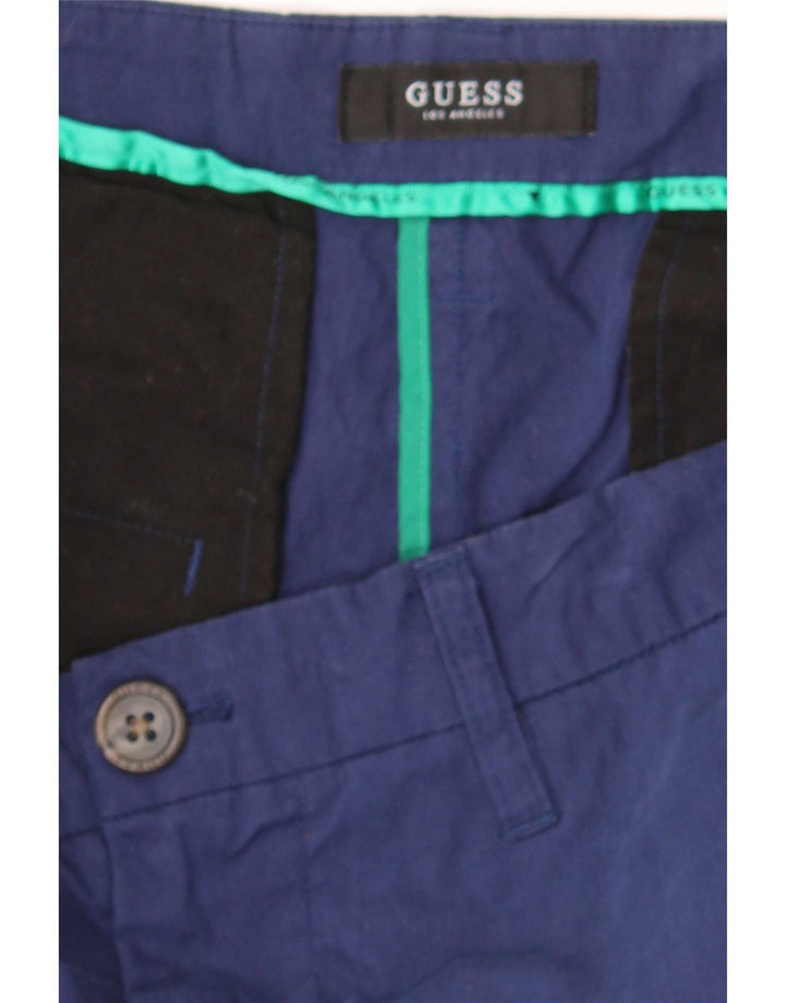 Męskie spodenki Chino Guess W32 Średnioniebieskie, bawełniane