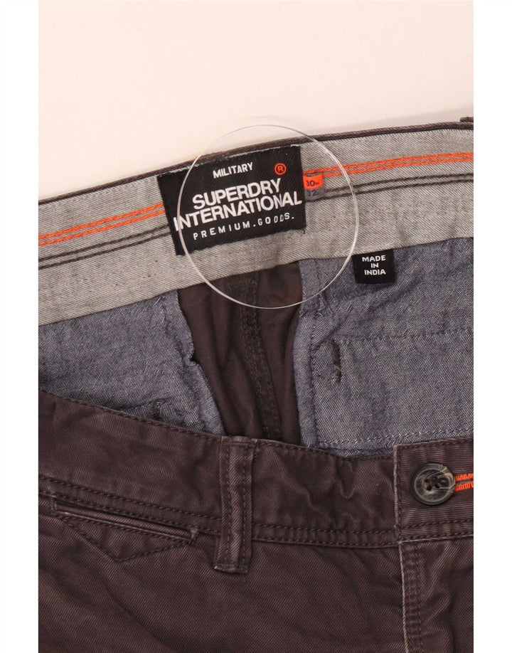 Męskie spodnie typu chino Superdry W30 L32 brązowe