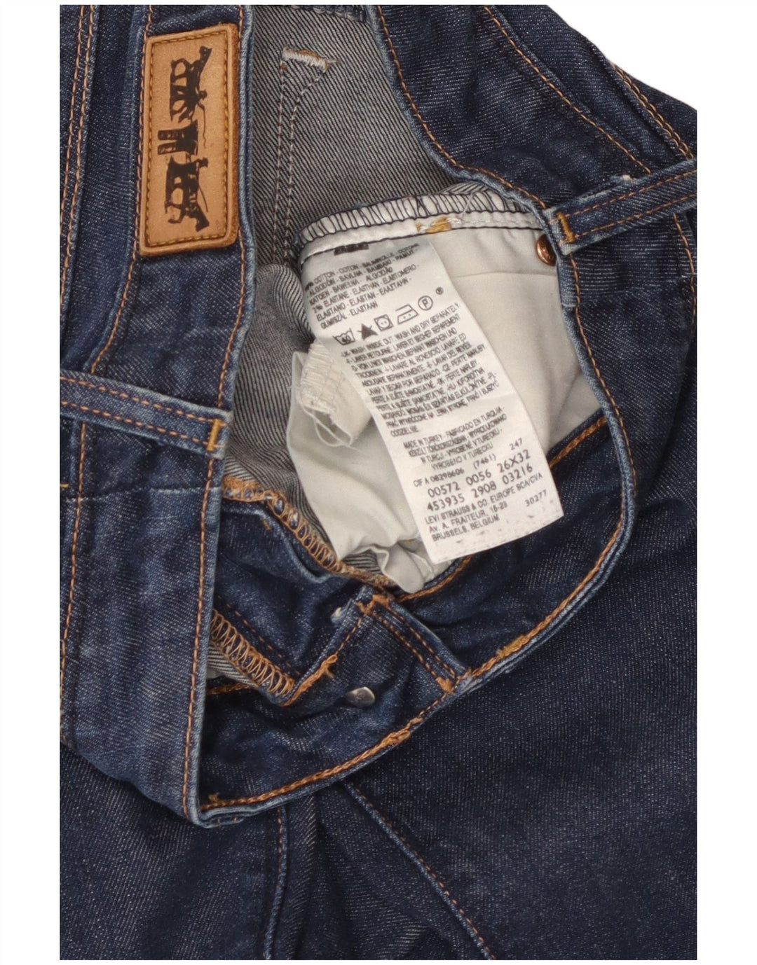 Damskie jeansy LEVI'S 572 Bootcut W26 L32 Granatowa bawełna