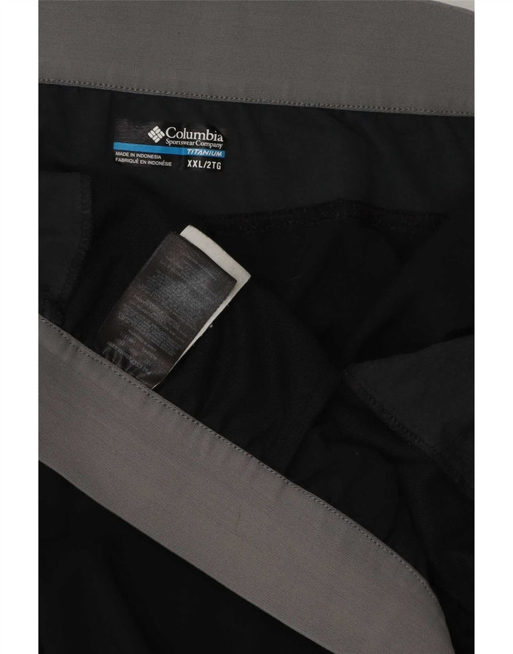 Męskie spodenki sportowe Columbia Titanium Graphic 2XL Czarny poliester z blokami kolorów