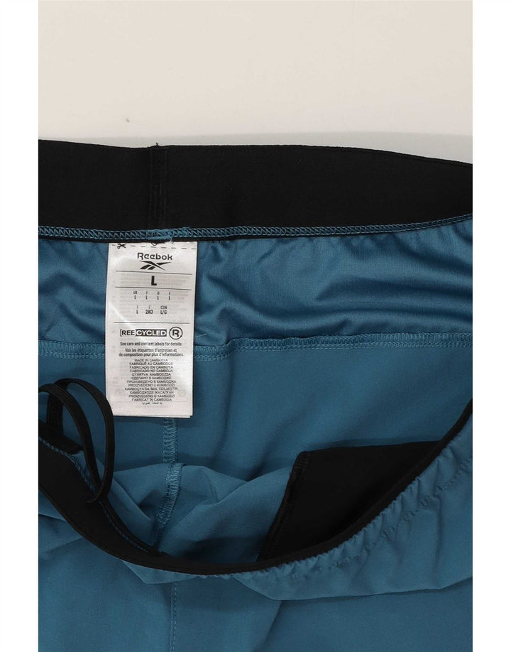 Męskie spodenki sportowe Reebok, duże, niebieskie, z poliestru
