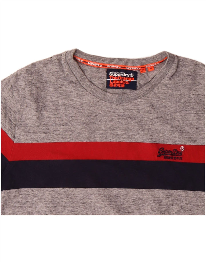 T-shirt męski SUPERDRY Top, bawełniany, w kolorze średniej szarości