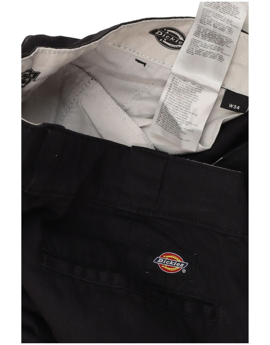 Męskie proste spodnie chino DICKIES W34 L31 Czarny poliester