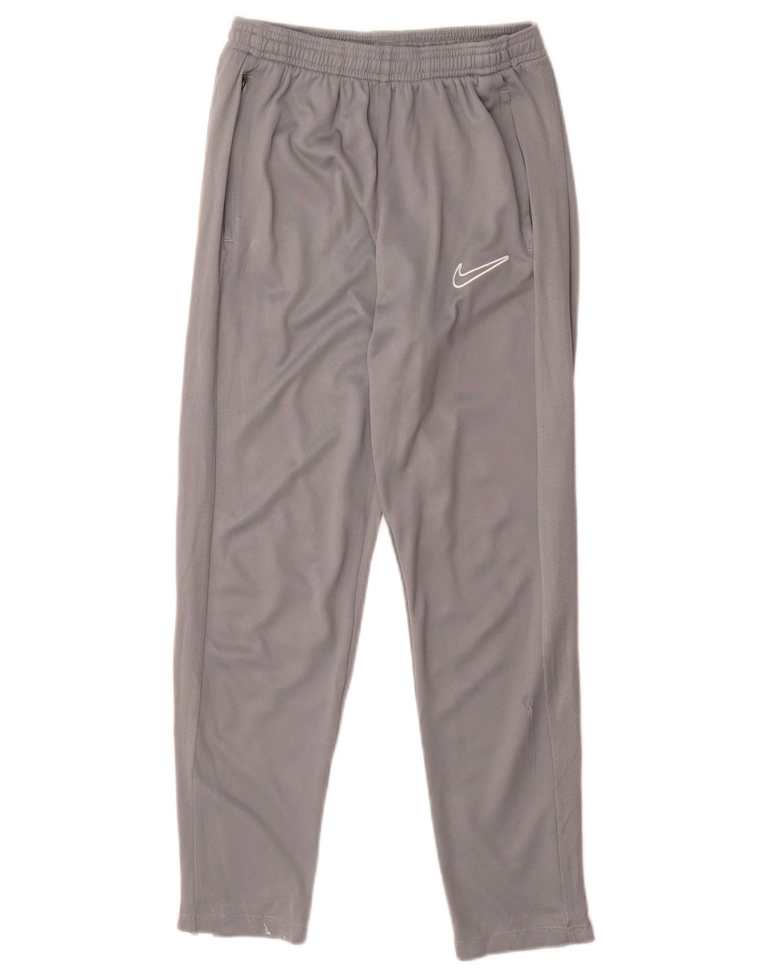 Chłopięce spodnie dresowe Nike Dri Fit na 12-13 lat, duże, szare, poliestrowe
