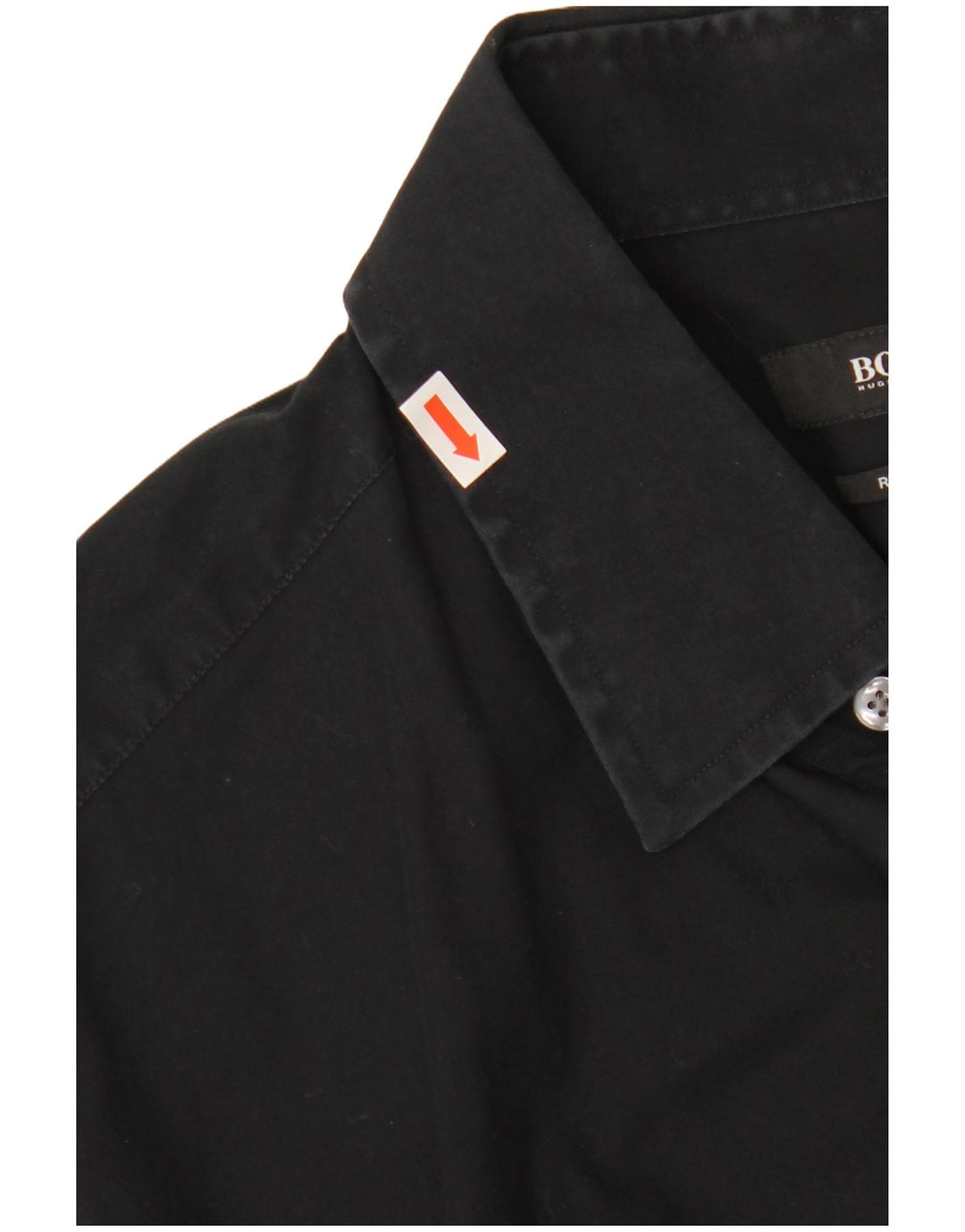 Męska koszula o regularnym kroju HUGO BOSS, rozmiar 16 1/2 42, duża czarna