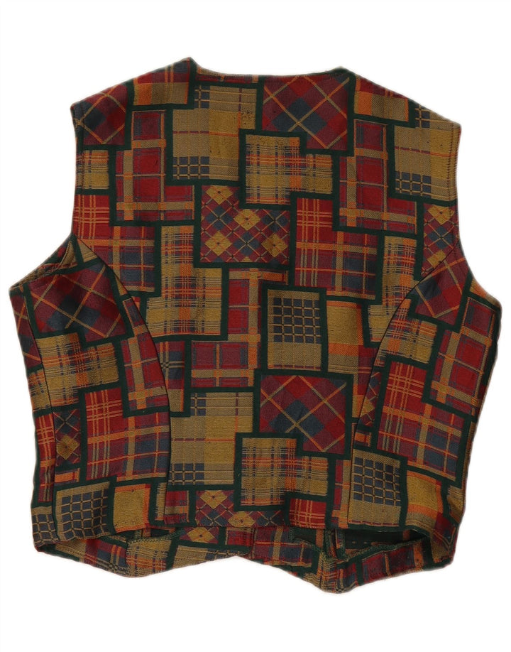 Kamizelka damska w stylu vintage, UK 14, średnia, wielobarwna patchworkowa