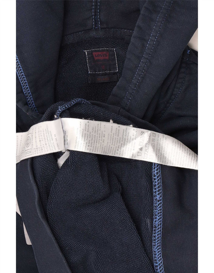 Męski sweter z kapturem Levi's z grafiką, średni granatowy, bawełniany