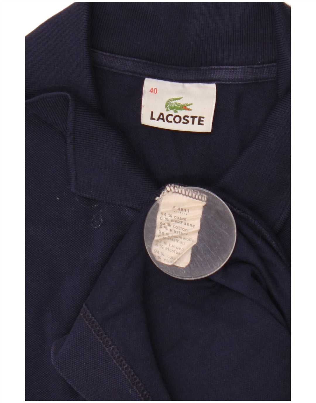 Damska sukienka polo Lacoste, rozmiar 40, średnia, granatowa, bawełniana