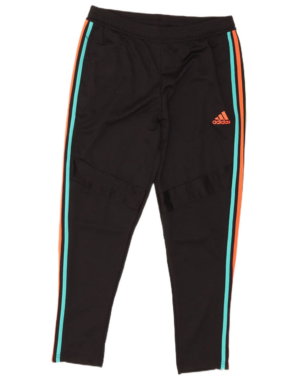 Męskie spodnie dresowe Adidas, duże, czarne, poliestrowe