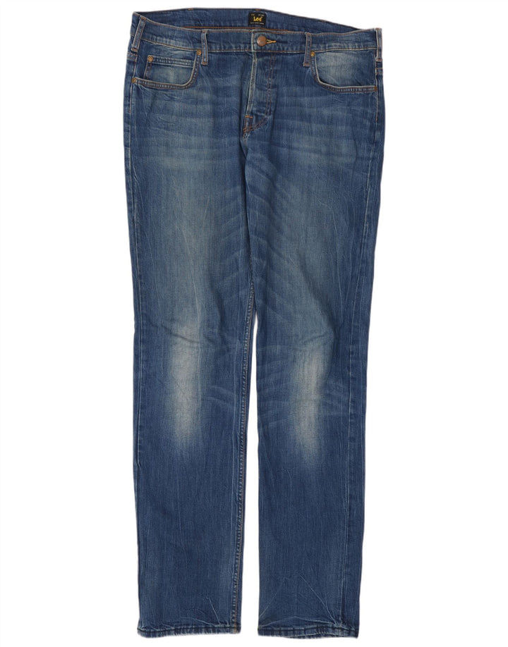 Męskie jeansy Lee Powell Slim W36 L36 Niebieskie bawełniane