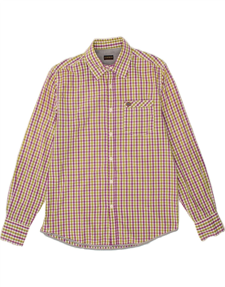 NAPAPIJRI Mens Shirt Large Multicoloured Check Vintage Napapijri and Second-Hand Napapijri from Messina Hembry 