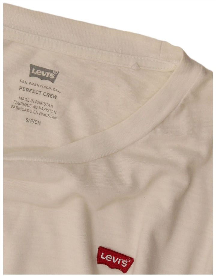 Męski T-shirt Levi's Perfect Crew, mały, biały