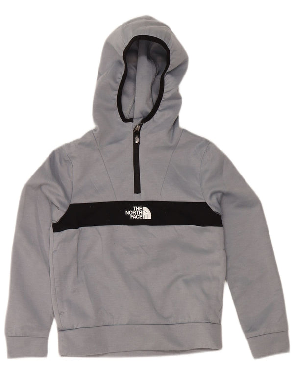 THE NORTH FACE Boys Graphic Hoodie Jumper 9-10 Years Medium Grey