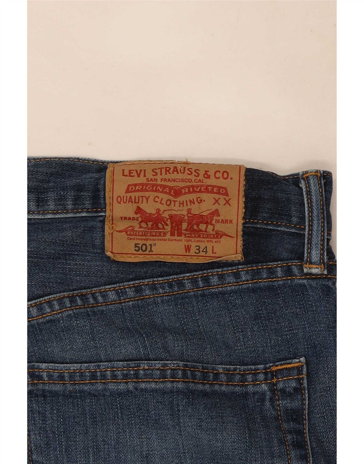 Męskie spodenki jeansowe Levi's 501 W34, duże, niebieskie, bawełniane