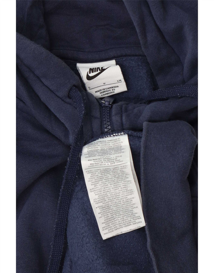 Męski sweter z kapturem i zamkiem Nike, mały, granatowy, bawełniany