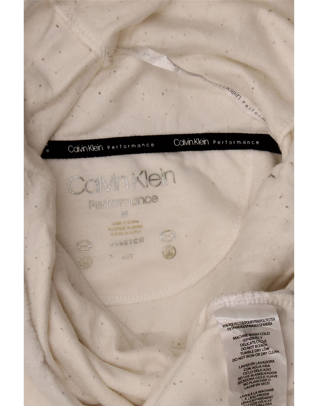 Damska bluza Calvin Klein z wywijanym dekoltem UK 14, średnia biel