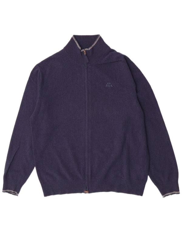 Męski sweter Kappa XL granatowy z dziewiczej wełny