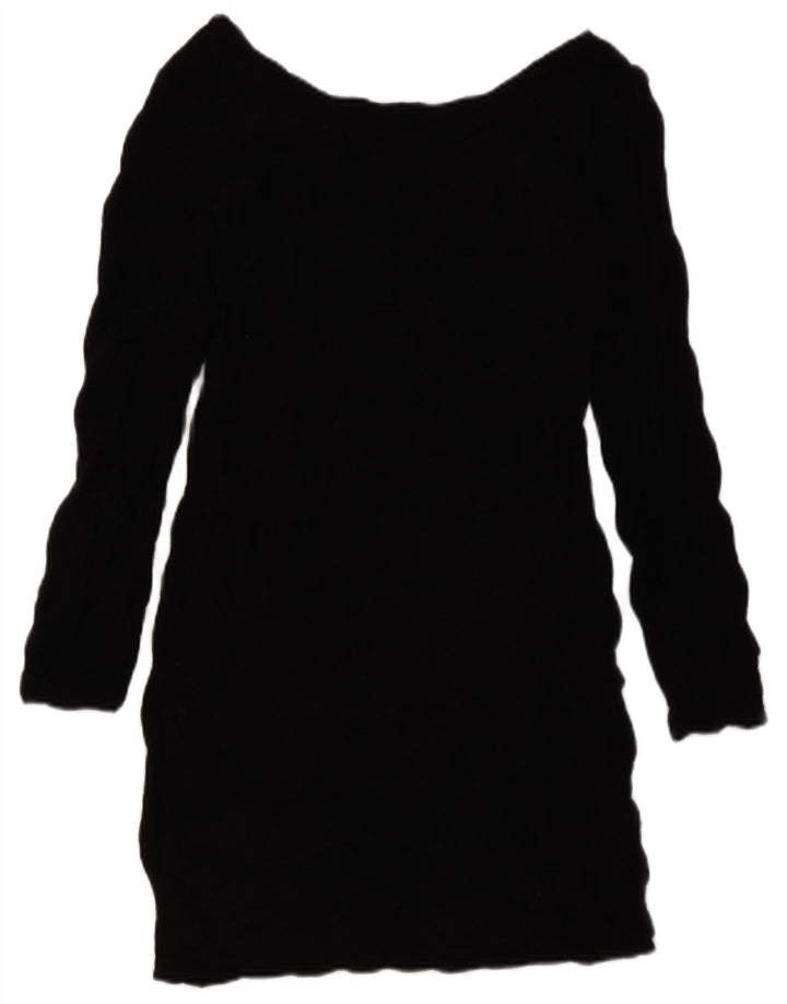 Damska sukienka płaszczowa z długim rękawem ZARA UK 14, duża czarna