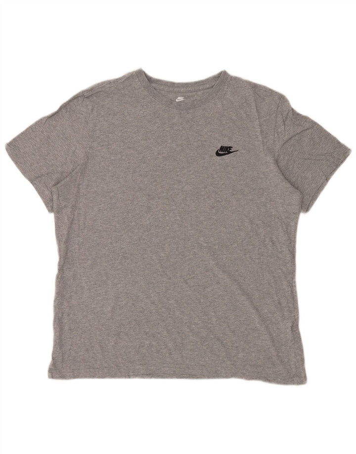 Męski T-shirt NIKE, duży, szary, bawełniany