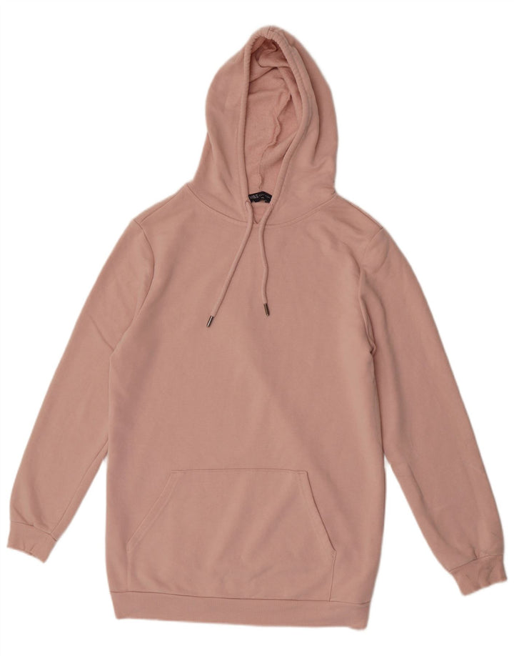 Marks & Spencer Damski sweter z kapturem, UK 12, średni, różowy, bawełniany