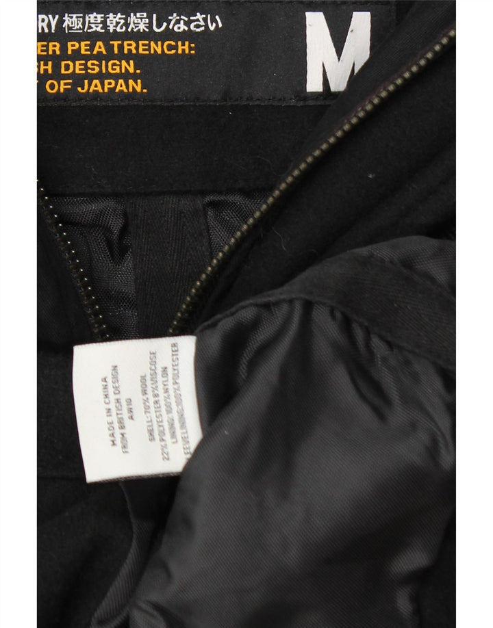 Męska kurtka parka z kapturem Superdry Graphic UK 38, średnia czarna wełna