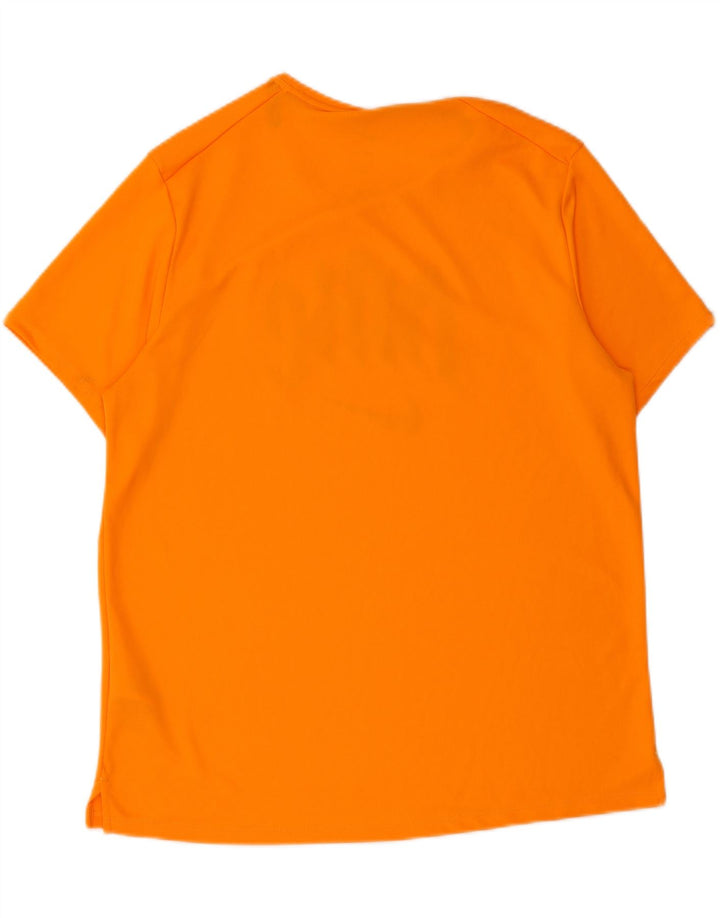 NIKE Mens Dri Fit Graphic T-Shirt Top Large Orange Polyester Vintage Nike and Second-Hand Nike from Messina Hembry 