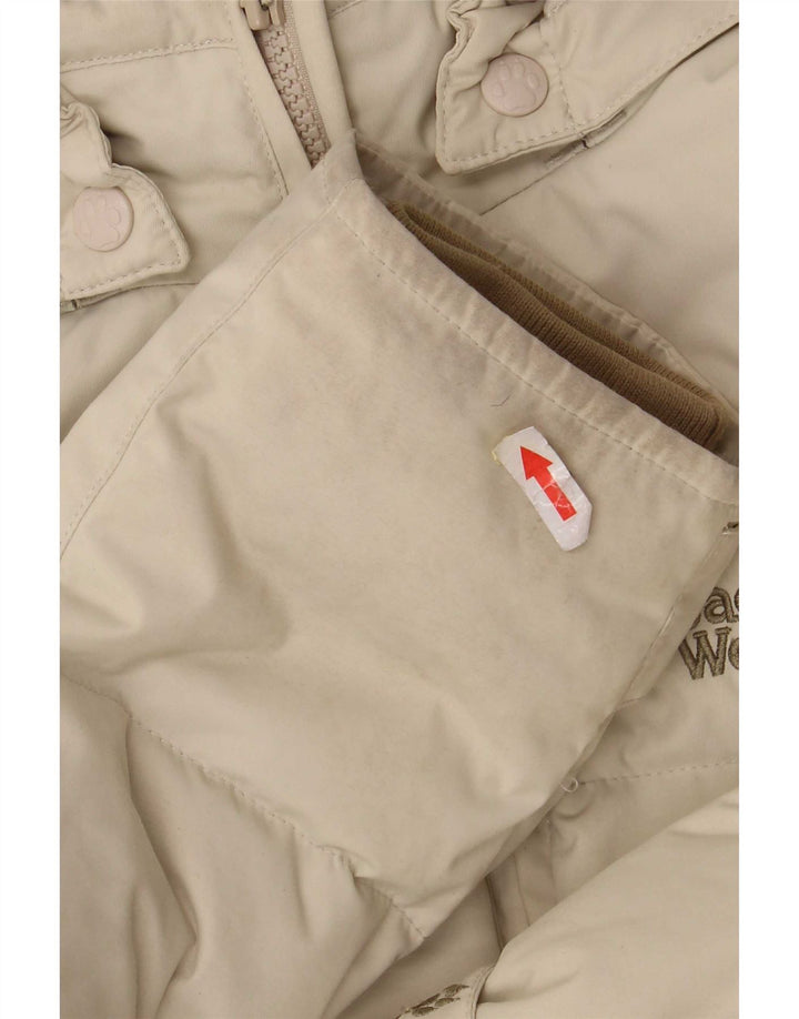 Damska ocieplana kurtka z kapturem Jack Wolfskin UK 10 Small Beżowy poliamid