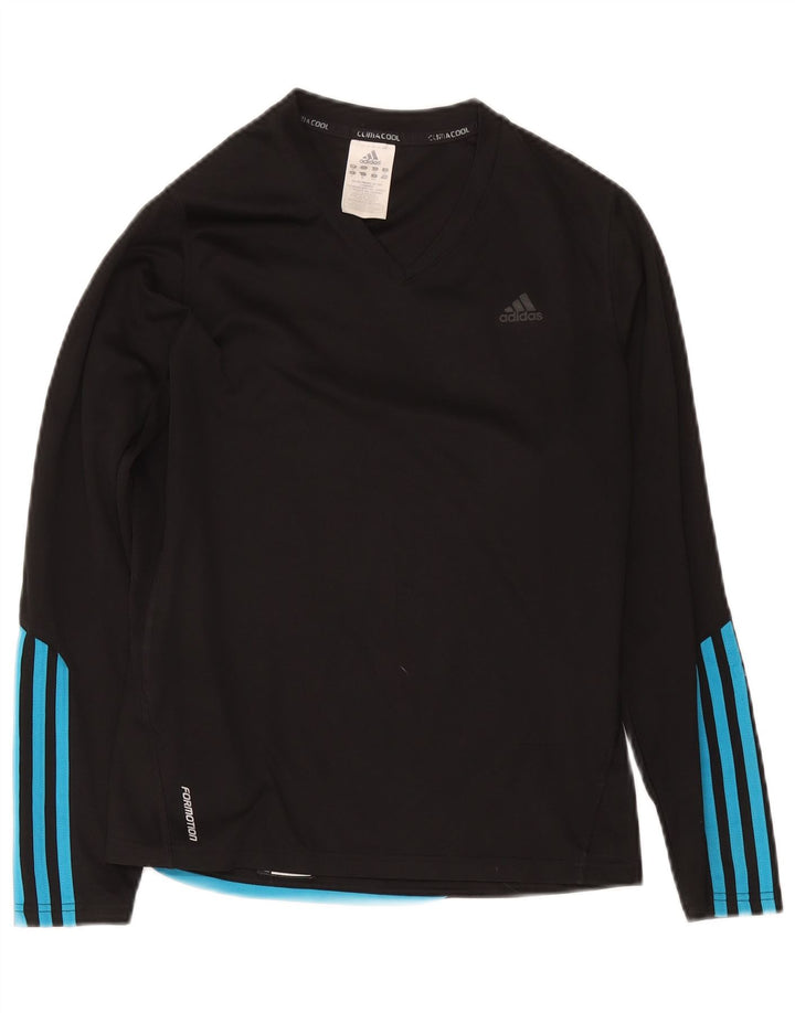Damska koszulka Adidas Climacool z długim rękawem UK 16, duża, czarna, poliester